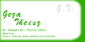 geza theisz business card