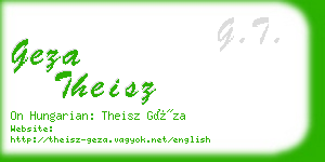 geza theisz business card